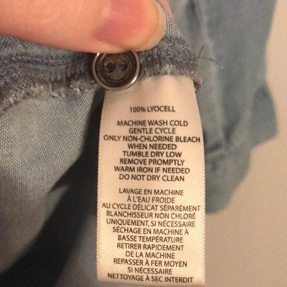 Light Blue Denim Tunic Dress - Picture 3 of 7